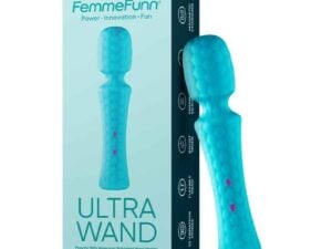 Vvole FemmeFunn Ultra Wand Rechargeable Flexible Textured Silicone Vibrator – Turquoise