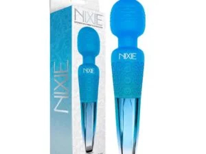 Global Novelties LLC Nixie Rechargeable Wand Massager Blue Ombre – Metallic