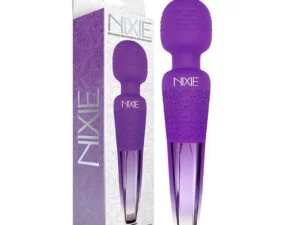 Global Novelties LLC Nixie Rechargeable Wand Massager Purple Ombre Metallic – Versatile Body Vibrator with 20 Vibration