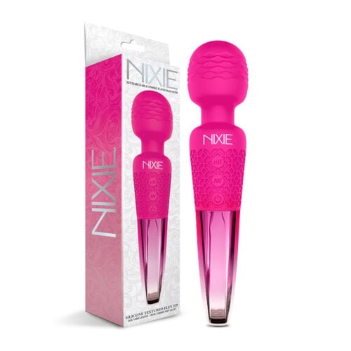 Global Novelties LLC Nixie Rechargeable Wand Massager Pink Ombre Metallic * Versatile Personal Massager with 20 Vibration Modes
