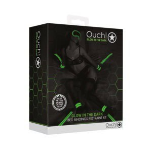 Shots America LLC Ouch! Glow in the Dark Bed Bindings Restraint Kit Neon Green