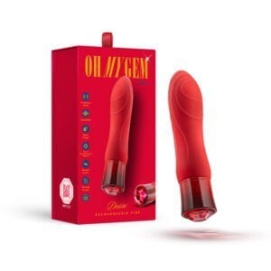 Blush Oh My Gem Desire Ruby Vibrator with 10 Rumble Modes and Warming Feature