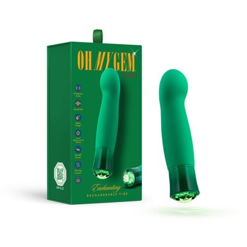 Blush Oh My Gem Enchanting Emerald Vibrator - Waterproof Rechargeable Pleasure Toy with 10 Vibration Modes