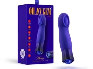 Blush Oh My Gem Mystery Sapphire Vibrator with 10 Rumble Modes and Warming Feature