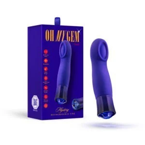Blush Oh My Gem Mystery Sapphire Vibrator with 10 Rumble Modes and Warming Feature