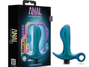 Blush Anal Adventures Matrix Teleportation Plug Lunar Blue – Rechargeable Vibrating Anal Toy with 10 Settings and