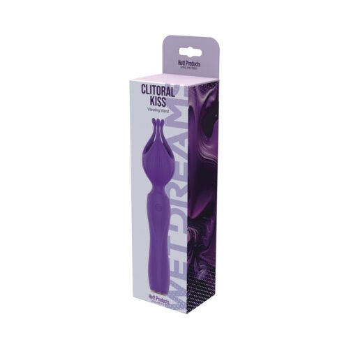 Hott Products Unlimited Wet Dreams Clitoral Kiss Flower Petal Silicone Vibrator - Purple, Part HP-3545