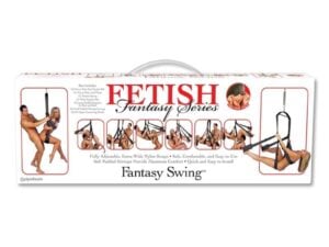 Pipedream Fetish Fantasy Series Fantasy Swing Black – Adjustable Indoor Swing with Ceiling or Doorframe Mount