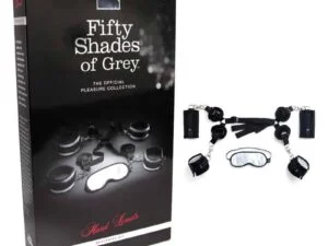 LoveHoney Fifty Shades of Grey Hard Limits Restraint Kit – Black/Silver (Part No. FS-40185)