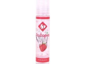 ID Lubricants Frutopia Strawberry Flavored Lubricant 1 fl oz - Natural, Vegan-Friendly, Water-Based & Latex