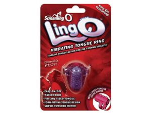 Screaming O Ling-O Vibrating Tongue Ring - Enhance Oral Pleasure with Vibrating Tongue Wrap