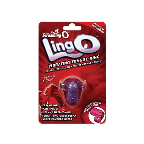 Screaming O Ling-O Vibrating Tongue Ring - Enhance Oral Pleasure with Vibrating Tongue Wrap