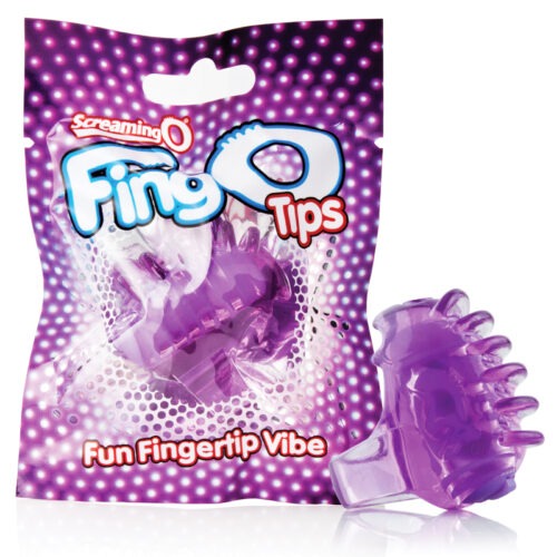 Screaming O FingO Tips Purple Micro Vibrating Massagers - Discreet & Wireless
