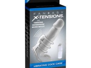 Pipedream Fantasy X-tensions Vibrating Cock Cage Clear (Part No. PD4132-20)