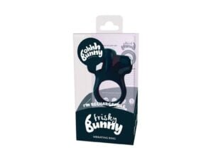Savvy Co. VeDO Frisky Bunny Rechargeable Vibrating Cock Ring - Black Pearl