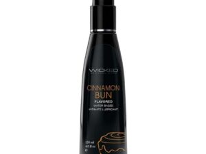 Wicked Aqua Cinnamon Bun Water-Based Lubricant 4 oz. by Wicked Sensual Care Collection