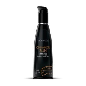 Wicked Aqua Cinnamon Bun Water-Based Lubricant 4 oz. by Wicked Sensual Care Collection