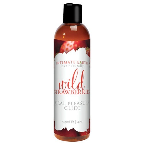 Intimate Earth Succulent Strawberries Flavored Glide by New Earth Trading LLC, Part No. 042/120IE, 4 oz (120 ml)