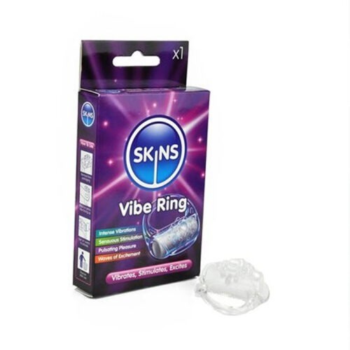 Creative Conceptions LLC Skins Vibrating Ring Retail Pack * Powerful Rechargeable Cockring with Bumps and Ticklers