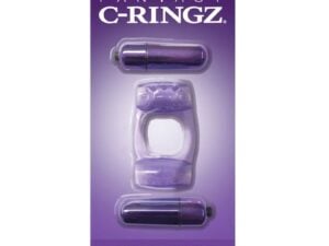 Pipedream Fantasy C-Ringz Duo-Vibrating Super Ring with Dual Bullets – Purple