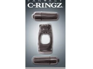 Pipedream Fantasy C-Ringz Duo-Vibrating Super Ring with Dual Bullets – Black