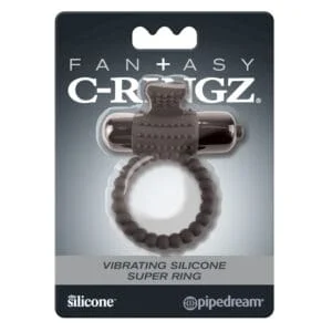 Pipedream Fantasy C-Ringz Vibrating Silicone Super Ring with Bullet - Black (Part Number: PD5966-23)