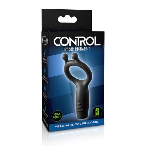 Pipedream Sir Richard's Control Vibrating Silicone Super C-Ring with Bullet - Male Enhancement and Stimulation