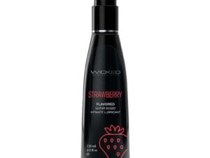 Wicked Aqua Strawberry Water-Based Lubricant 4 oz. by Wicked Sensual Care Collection