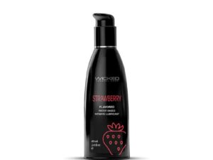 Wicked Sensual Care Collection Wicked Aqua Strawberry Water-Based Lubricant - 2 oz.