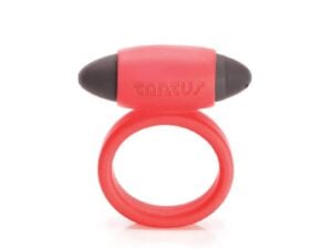 Tantus Super Soft Vibrating Cockring Red with Removable Bullet Vibrator