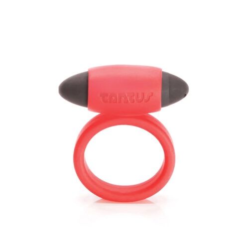 Tantus Super Soft Vibrating Cockring Red with Removable Bullet Vibrator
