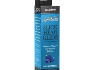 Doc Johnson GoodHead Slick Head Glide Blue Raspberry 4 oz. - Water-Based Lubricant with Flavor