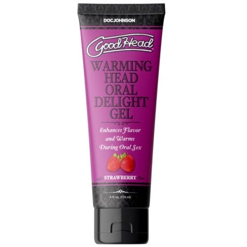 Doc Johnson GoodHead Warming Head Oral Delight Gel - Strawberry, 4 oz