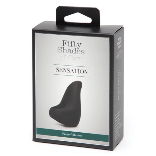 LoveHoney Fifty Shades of Grey Sensation Rechargeable Silicone Finger Vibrator Black