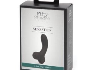 LoveHoney Fifty Shades of Grey Sensation Rechargeable Silicone G-Spot Finger Vibrator * Black