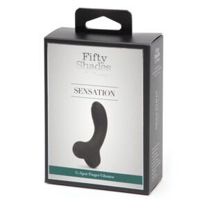 LoveHoney Fifty Shades of Grey Sensation Rechargeable Silicone G-Spot Finger Vibrator * Black