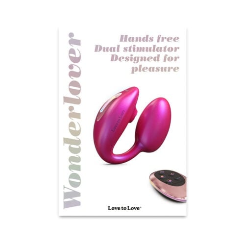 Lovely Planet USA Love to Love Wonderlover with Remote Iridescent Berry - Dual Stimulating Clitoral and G-Spot Vibrator