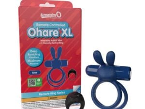 Screaming O Remote Controlled Ohare XL Vibrating Ring Blue – Rechargeable Waterproof Double Ring with 10 Vibration