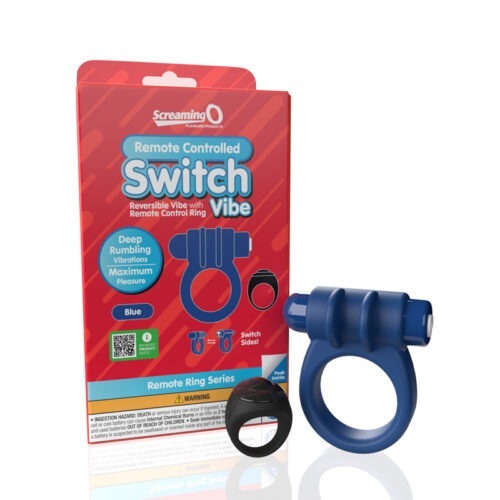 Screaming O ARCSW-BU Remote Controlled Switch Vibrating Ring - Blue