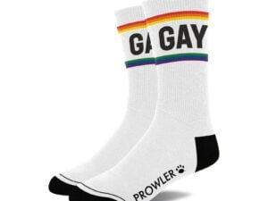 Simply Pleasure Ltd Prowler Gay Socks - Show Your Pride with Rainbow Stripes and Bold Statement