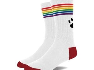 Simply Pleasure Ltd Prowler Pride Socks White * Comfortable Moisture-Wicking Athletic and Casual Wear