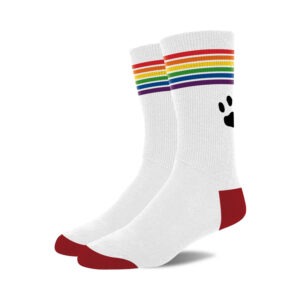 Simply Pleasure Ltd Prowler Pride Socks White * Comfortable Moisture-Wicking Athletic and Casual Wear