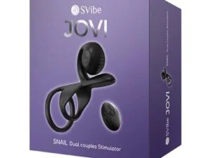 Amoreo Europe SL SVibe Snail Jovi Couples Ring Black Dual Motor Waterproof Pleasure Ring with Remote Control