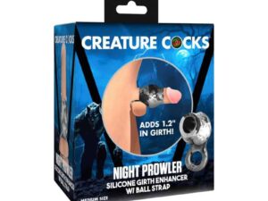 XR LLC Creature Cocks Night Prowler Silver Girth Enhancer with Ball Strap - Medium