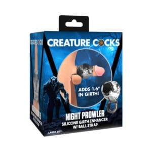 XR LLC Creature Cocks Night Prowler Silicone Girth Enhancer with Ball Strap Large