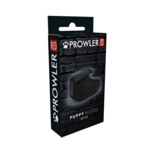 Simply Pleasure Ltd Prowler RED Puppy Muzzle Black Comfortable Neoprene Dog Muzzle for Role Play