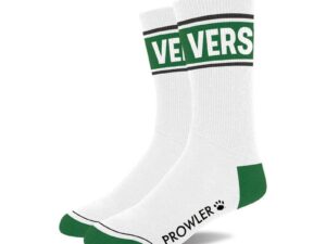 Simply Pleasure Ltd Prowler Vers Socks - Comfortable White Socks with Green Tips and Logo