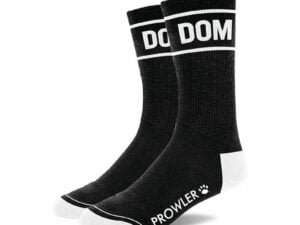 Simply Pleasure Ltd Prowler RED Dom Socks - Bold Black Socks for Dominant Men