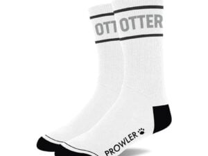 Simply Pleasure Ltd Prowler RED Otter Socks – Playful White & Striped Stockings