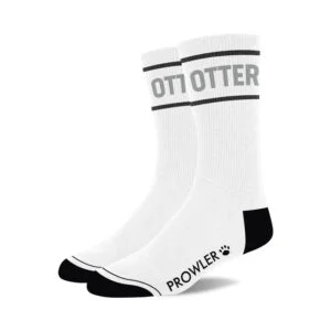 Simply Pleasure Ltd Prowler RED Otter Socks – Playful White & Striped Stockings